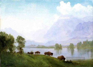  Bier Malerei - Buffalo Land Albert Bier Landschaft